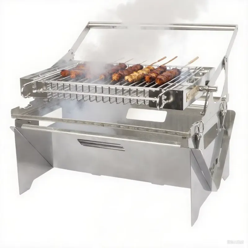 Outdoor Camping Wood Burning Stove - Składany Przenośny Grill Ogniskowy na Ognisko,
