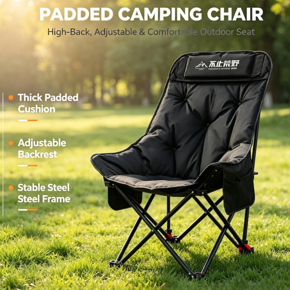 Outdoor Camping Recliner - Składane krzesło do użytku na zewnątrz,