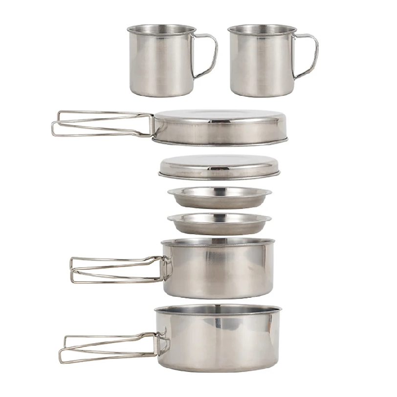 8-częściowy zestaw naczyń kemp – Outdoor Camping Kitchen Set recenzja i cena
