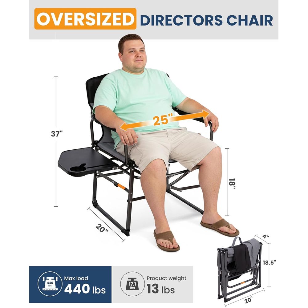 Duże, wygodne krzesło kempingo – Folding Chair recenzja i cena