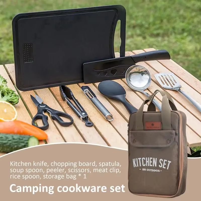 8-częściowy zestaw naczyń kuch – Outdoor Camping Kitchen Set recenzja i cena
