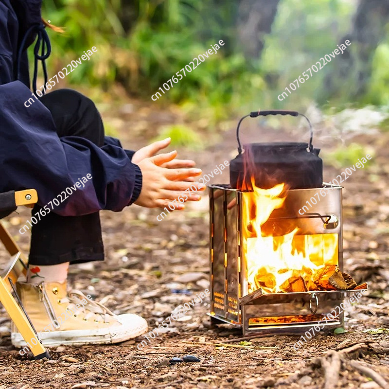 Nowoczesne piecyki na drewno,  – Outdoor Camping Wood Burning Stove recenzja i cena