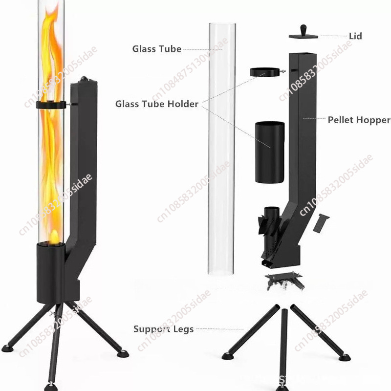 Pionowa piec rakietowy na drew – Outdoor Camping Wood Burning Stove recenzja i cena