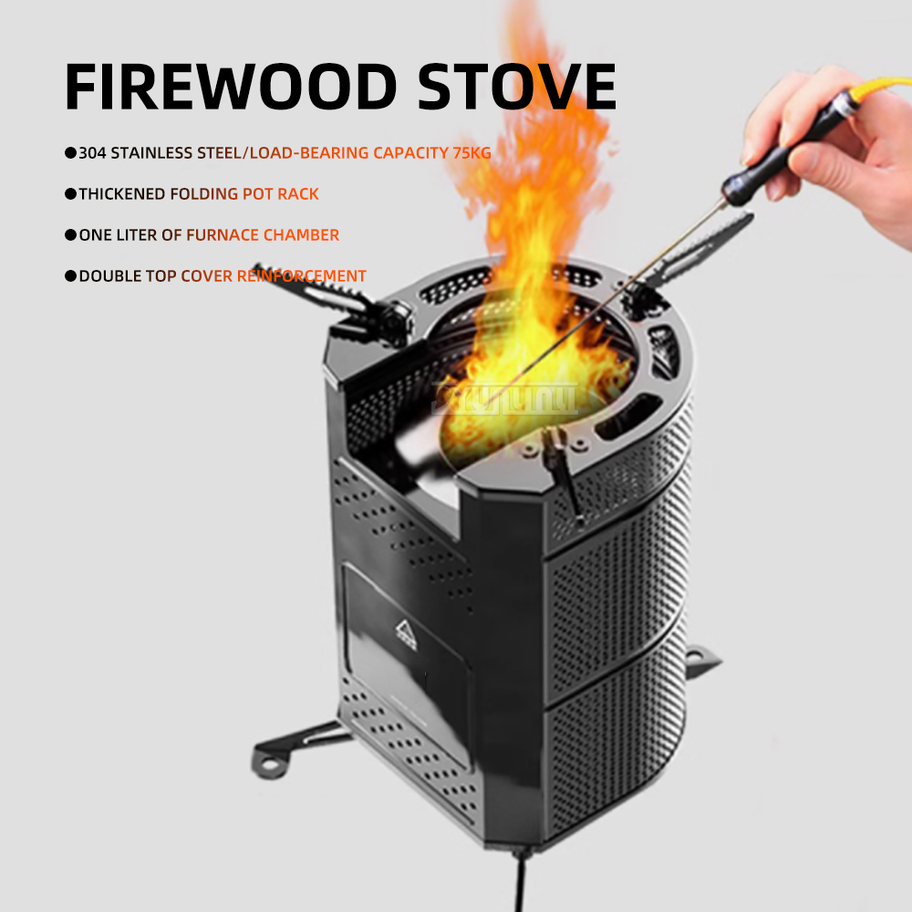 Kuchenka piknikowa, zewnętrzny – Outdoor Camping Wood Burning Stove recenzja i cena