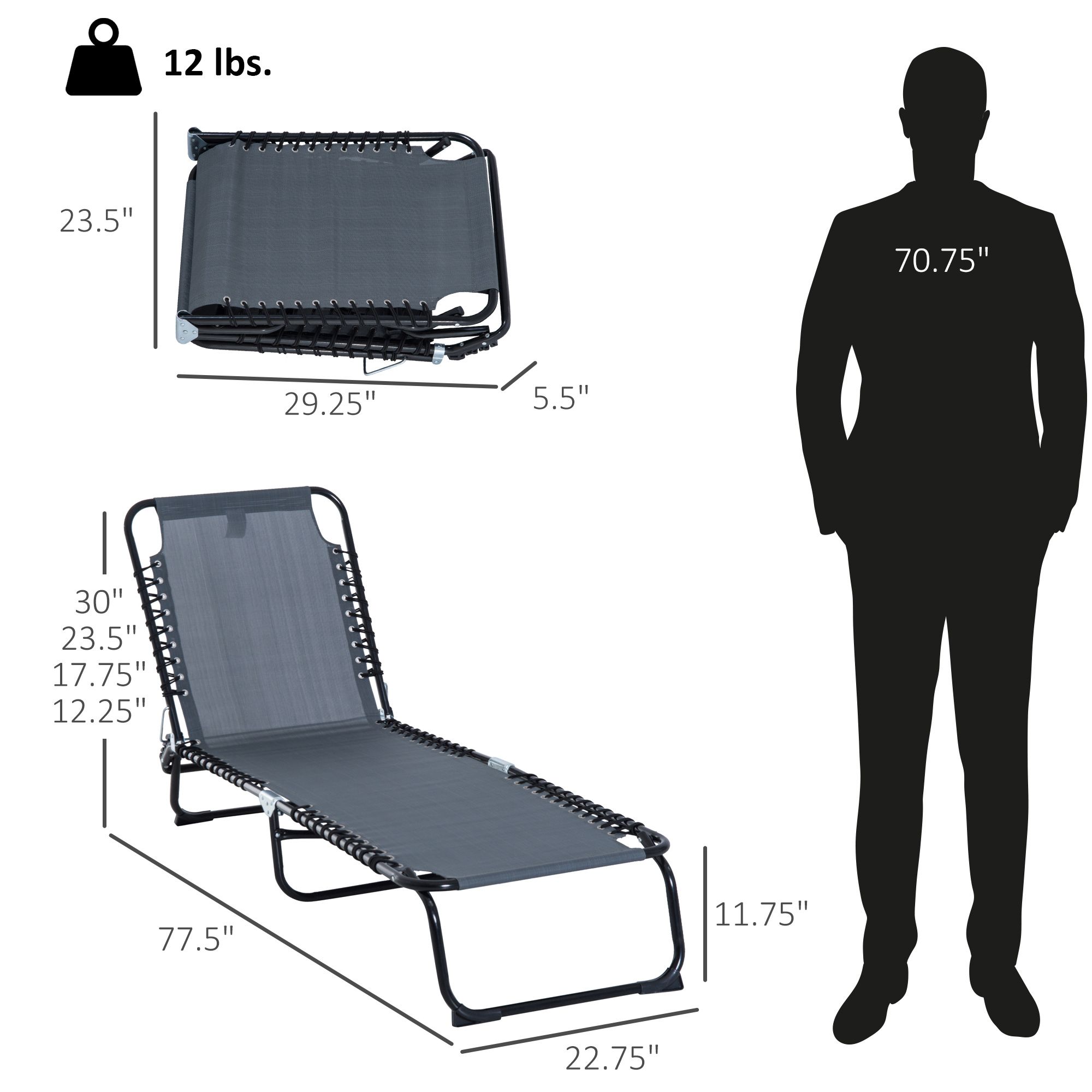Składane krzesło leżakowe, 4-s – Folding Chair recenzja i cena
