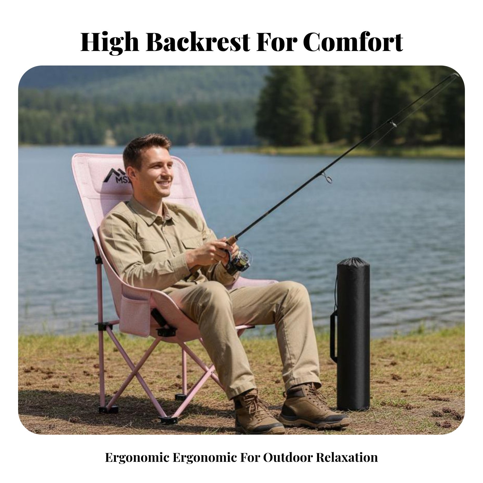 Składane krzesło z siatkowym o – Outdoor Camping Recliner recenzja i cena