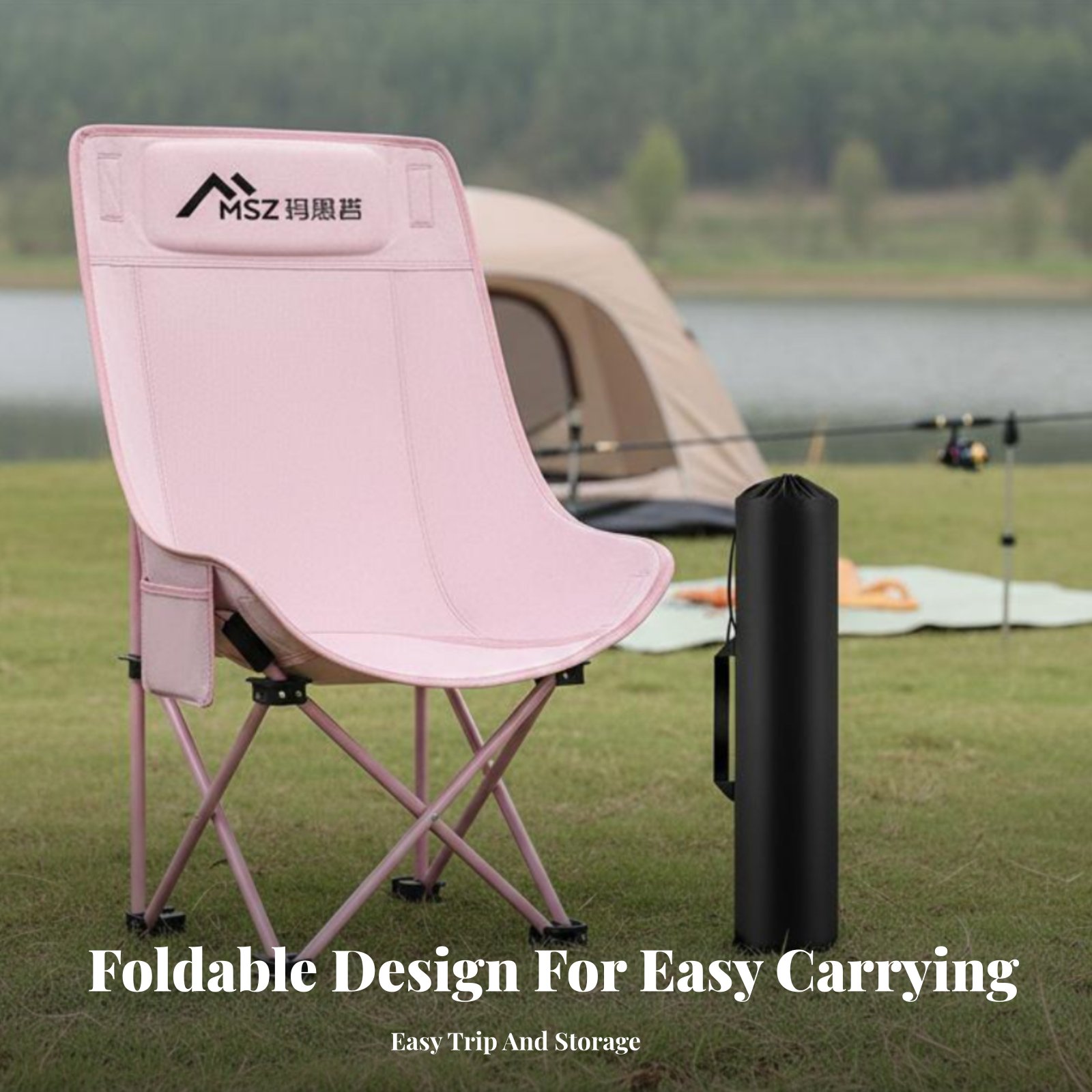 Składane krzesło z siatkowym o – Outdoor Camping Recliner recenzja i cena